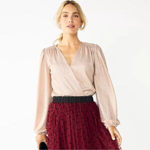 Women's DRAPER JAMES RSVP™ Long Sleeve Wrap Bodysuit